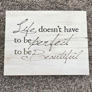Hobby Lobby Cream and Black Inspirational Wall Art